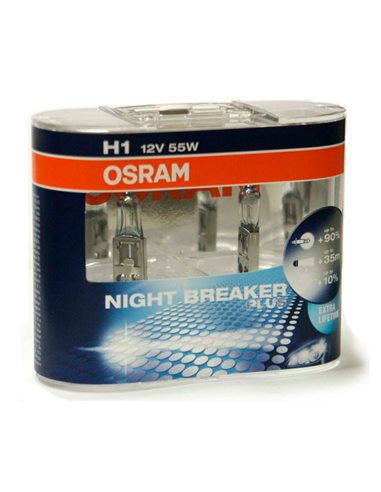 Лампа  OSRAM H1 Nigth Breaker Unlimited H1 12V 55W (неориг) (DUO BOX)