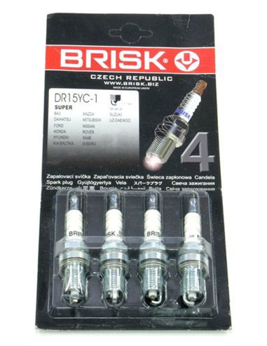 Свеча зажигания BRISK Super DR15YC-1 БЛИСТЕР (2112(зазор 1,1))