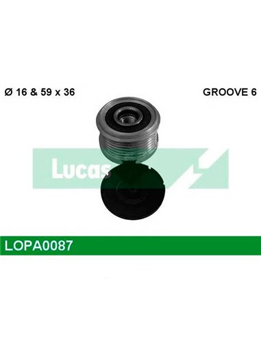Шкив генератора инерционный, LOPA0087