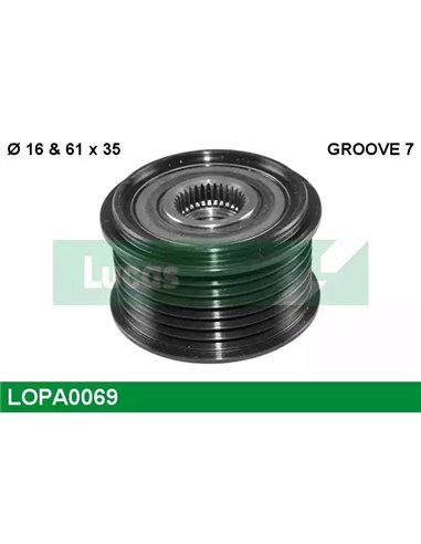 Шкив генератора инерционный, LOPA0069