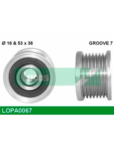 Шкив генератора инерционный, LOPA0067