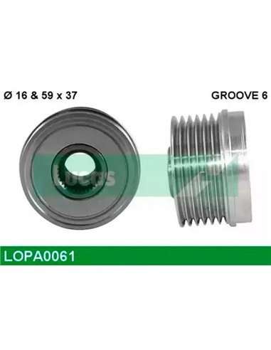 Шкив генератора инерционный, LOPA0061