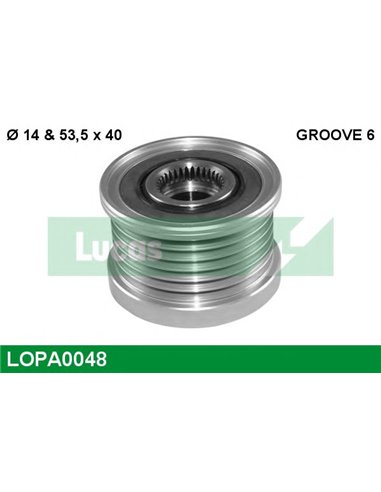 Шкив генератора инерционный, LOPA0048