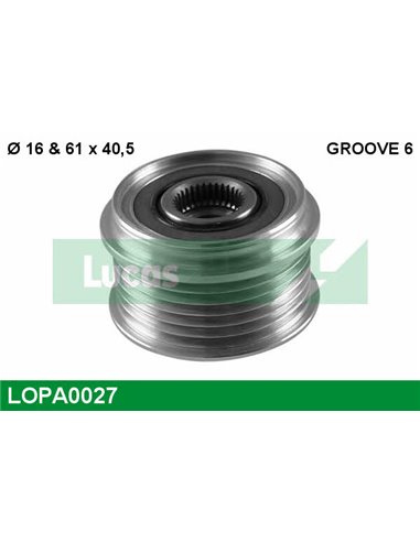 Шкив генератора инерционный, LOPA0027