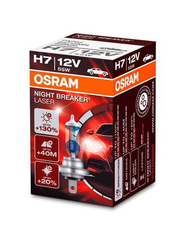 Лампа  OSRAM ориг. H7 55W PX26D NIGHT BREAKER Laser +130%