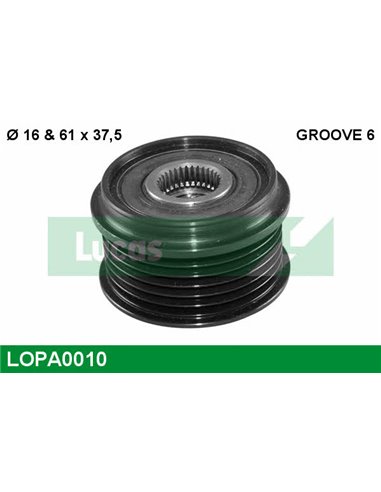 Шкив генератора инерционный, LOPA0010
