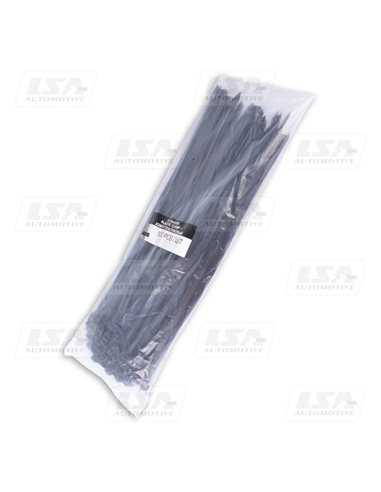 Хомут пластиковый LSA 9,0*450 (в упак. 100шт.) черный (LA 9x450B)