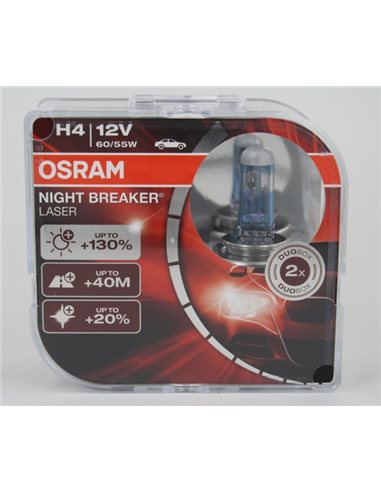 Лампа  OSRAM H4 Nigth Breaker Laser 60/55W (неориг) (64193NBU DUO BOX)