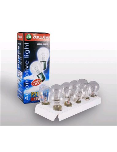 Лампа Zollex габаритов 1 конт P21W 12V (10шт) (8624)