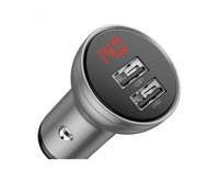 Зарядка для тел. 2 USB Baseus Digital Display Dual USB 4.8A Car Charger и вольтметр