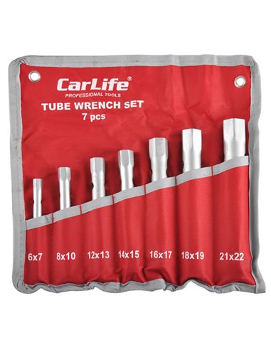 Набор ключей CARLIFE, 7шт.торцевых трубчастых 6х7-21х22 мм. (WR2222)