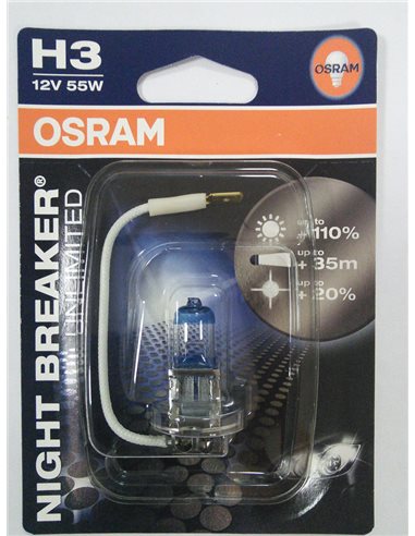 Лампа  OSRAM ориг. H3 55W PK22S NIGHT BREAKER UNLIMITED +110%
