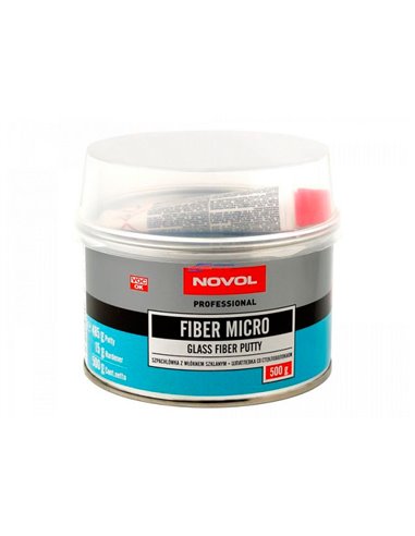 Шпатлевка 0,5кг NOVOL Fiber со стекловолокном