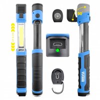 Фонарик LED телескоп. инспект. 3W COB, 1W LED 300lm, 2000mAh, microUSB