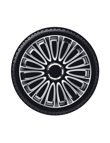 Ковпаки на колеса R17, Р17 LEMANSE silver black