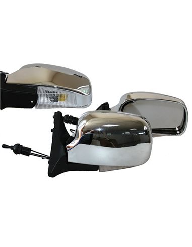 Дзеркало ВАЗ-2107 хром (Chrome) з поворотом (KL-2107L)