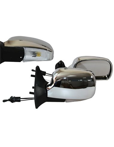 Зеркало ВАЗ-2109 хром (Chrome) с поворотом (KL-2109L)