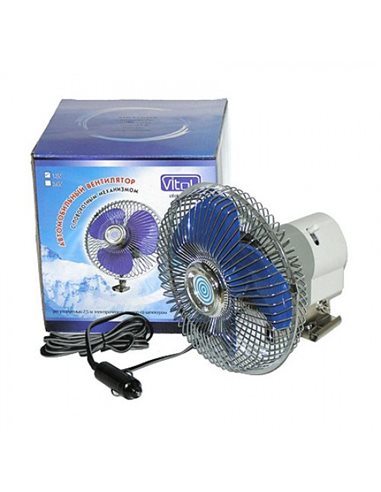 Вентилятор автомобільний салону 6" 12v метал (HF-304 (ВН.12.604)