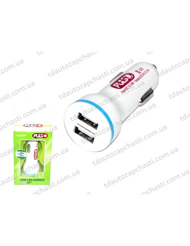 Зарядка для телефона 2 USB (12   24V - 5V 2,4A) PULSO (C-2026)