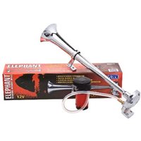 Сигнал звуковий повітряний 1 тр. Еlephant метал 12V 450mm (хром) (CA-13004)