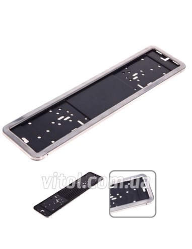 Рамка номера Нержавійка Vitol Silver (РН-60050)