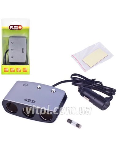 Прикурювач перехідник PULSO 3 вих. , 1USB 2400 mA 12 24V дріт (SC-3005)