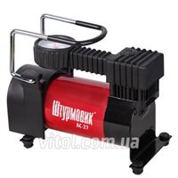 Компресор VITOL Штурмовик 100psi 12Amp 35л прикур (шланг простий) (AC-27)