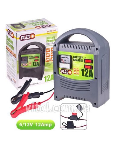 Зарядний пристрій Pulso 6-12В 12A 9-160AHR стріл.индик. (BC-15160)