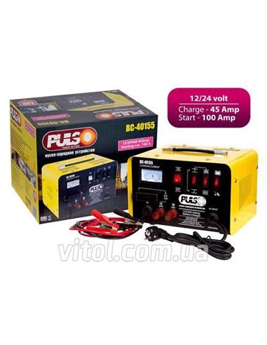 Зарядний пристрій Pulso 12-24V 30A Start-100A 20-300AHR (BC-40155 пусковий)