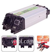 Перетворювач напруги PULSO 12V-220V 300W USB-5VDC2.0A мод хвиля клеми (IMU-320)
