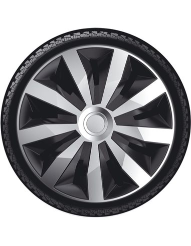 Колпаки на колеса R15, Р15 PENTA Silver black