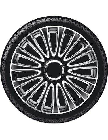 Колпаки на колеса R15, Р15 LEMANSE pro silver black