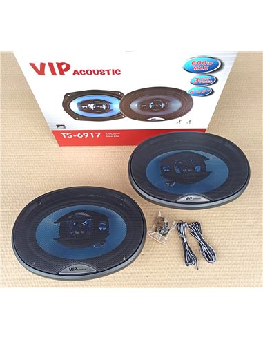 Динаміки автомобільні акустика VIP Acoustic овали 3-х смугові 600Вт TS-6917