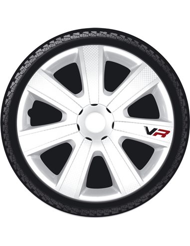 Колпаки на колеса R13, Р13 VR carbon white карбон белые