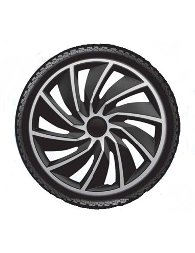 Ковпаки на колеса R14, Р14 TURBO silver black