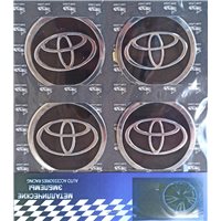 Наклейки на ковпаки Toyota діаметр 60мм чорні (4шт)
