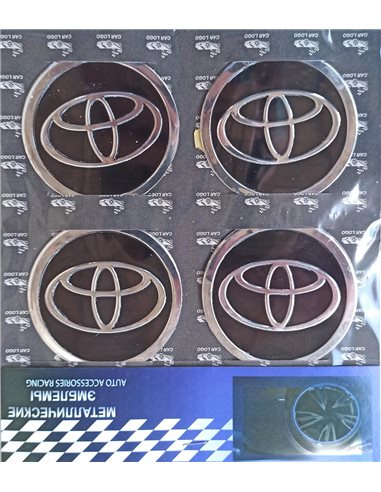 Наклейки на ковпаки Toyota діаметр 60мм чорні (4шт)