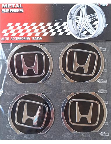 Наклейки на ковпаки Honda діаметр 60мм чорні (4шт)
