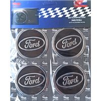 Наклейки на ковпаки Ford діаметр 60мм чорні (4шт)