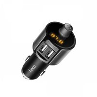 FM-трансмітер Hoco E19 Smart car wireless FM transmitter 2USB 2.4 A Metal Grey