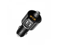 FM-трансмітер Hoco E19 Smart car wireless FM transmitter 2USB 2.4 A Metal Grey