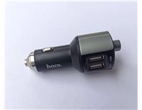 FM-трансмітер Hoco E19 Smart car wireless FM transmitter 2USB 2.4 A Metal Grey