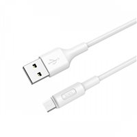 Кабель зарядки телефону Hoco X25 Soarer charging data cable for Micro White