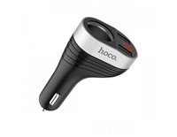 Автомобільна зарядка для телефону 2 USB Hoco Z29 3.1 A + вольтметр Black