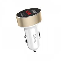 Зарядка для тел. 2 USB Hoco Z26 2.1 A + вольтметр