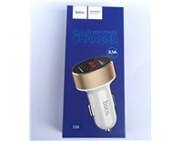 Зарядка для тел. 2 USB Hoco Z26 2.1 A + вольтметр