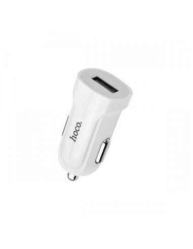 Зарядка автомобільна для телефону 1USB Hoco Z2 1.5 A White