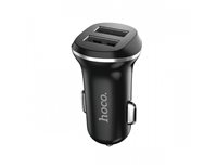 Зарядка автомобільна для телефону 2 USB Hoco Z1 2.1 A Black