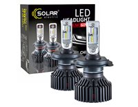 Лед лампы светодиодные LED SOLAR H4 голубой 12/24V 6000K 8000Lm 60W Filips ZES (8304)