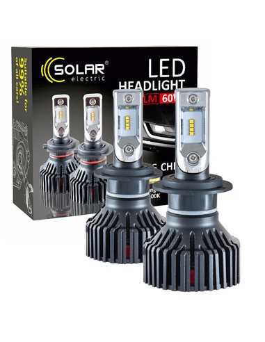 Лед лампи світлодіодні LED SOLAR H7 блакитні 12/24V 6000K 8000Lm 60W Philips ZES (8307)